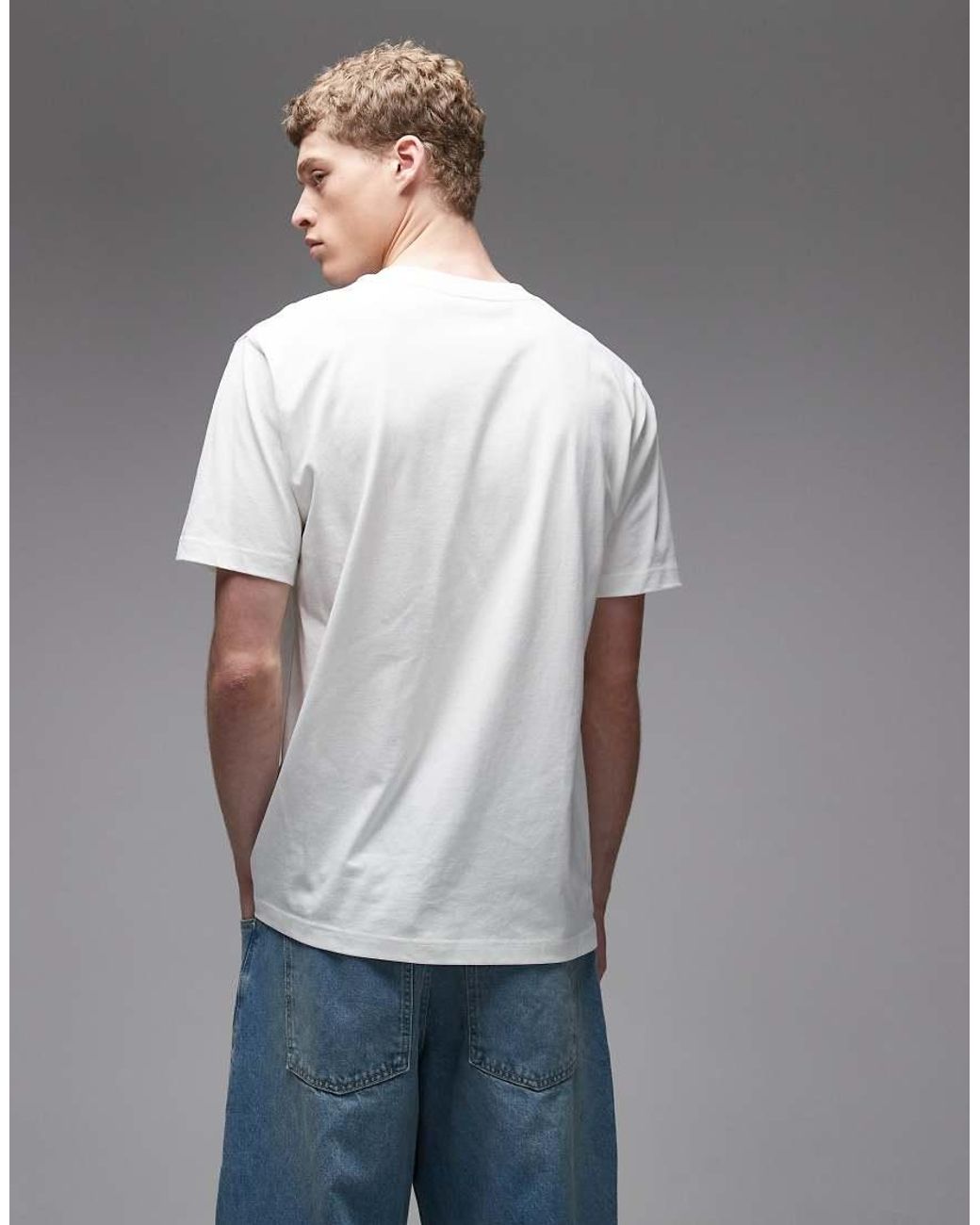 New Balance Gray Athletics Premium Relaxed Chest Logo T-Shirt for men