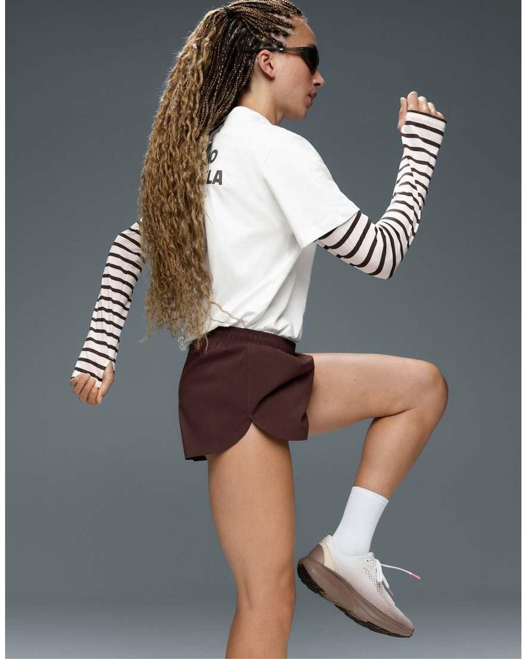 Oysho Brown 6cm Low-rise Technical Shorts