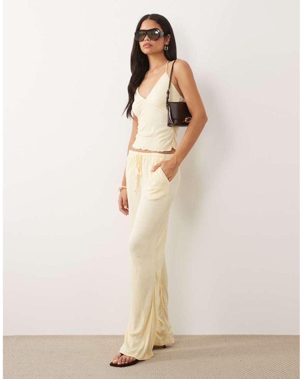 ASOS Natural Crinkle Cami Top