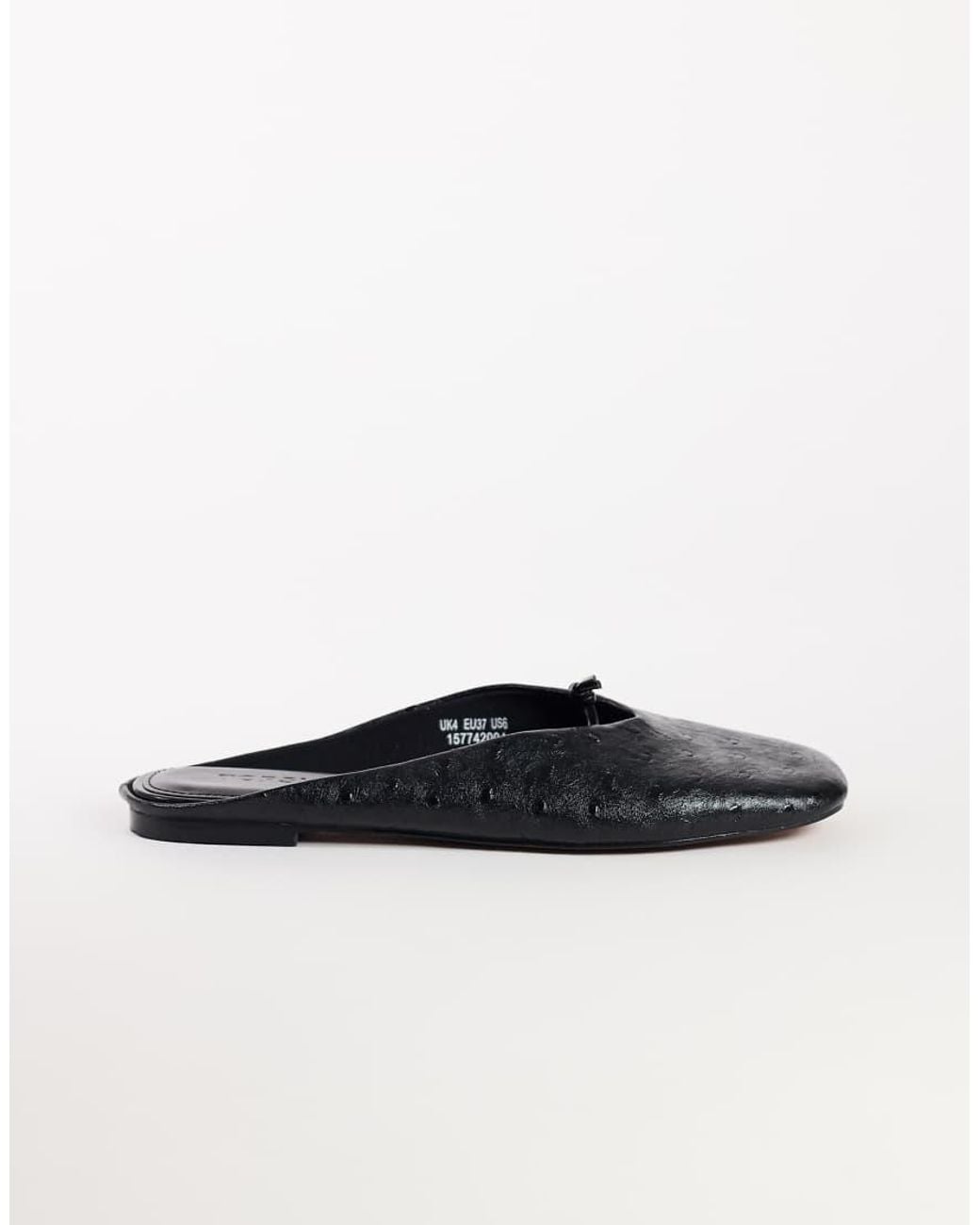 TOPSHOP Black Blythe Knotted Flat Mules