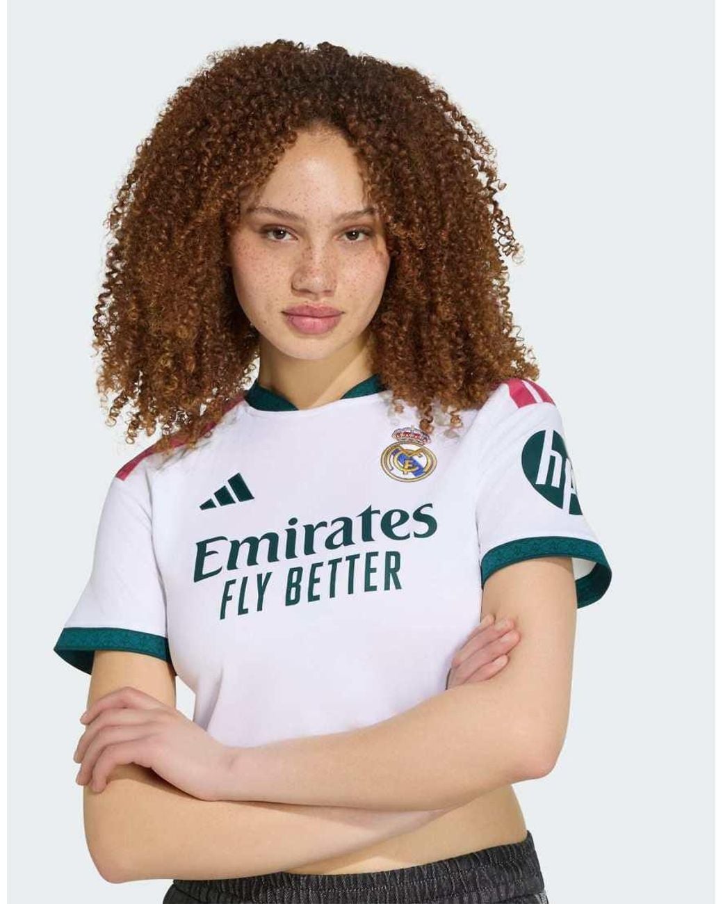 Adidas Originals White Real Madrid 26/27 Home Cropped Jersey