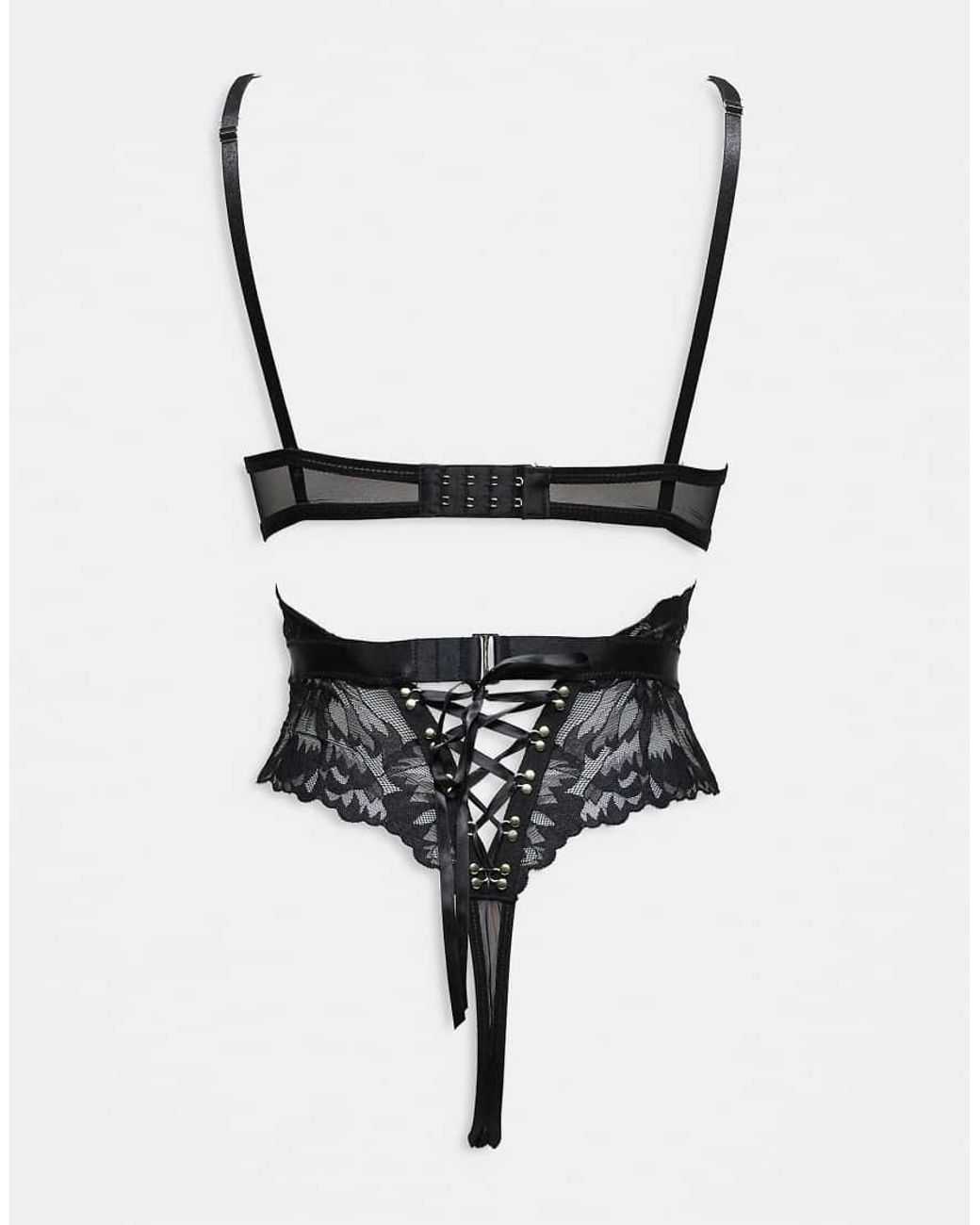 Ann Summers Black Radiant Desires Crotchless Bodysuit
