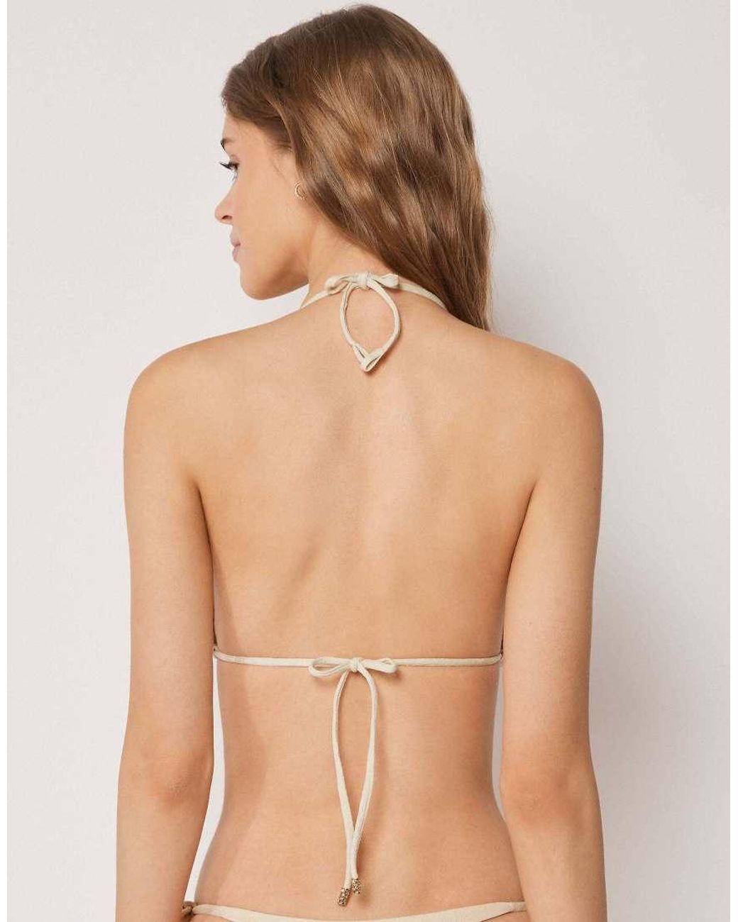 Calzedonia Natural Triangle Bikini Top Wild Jungle