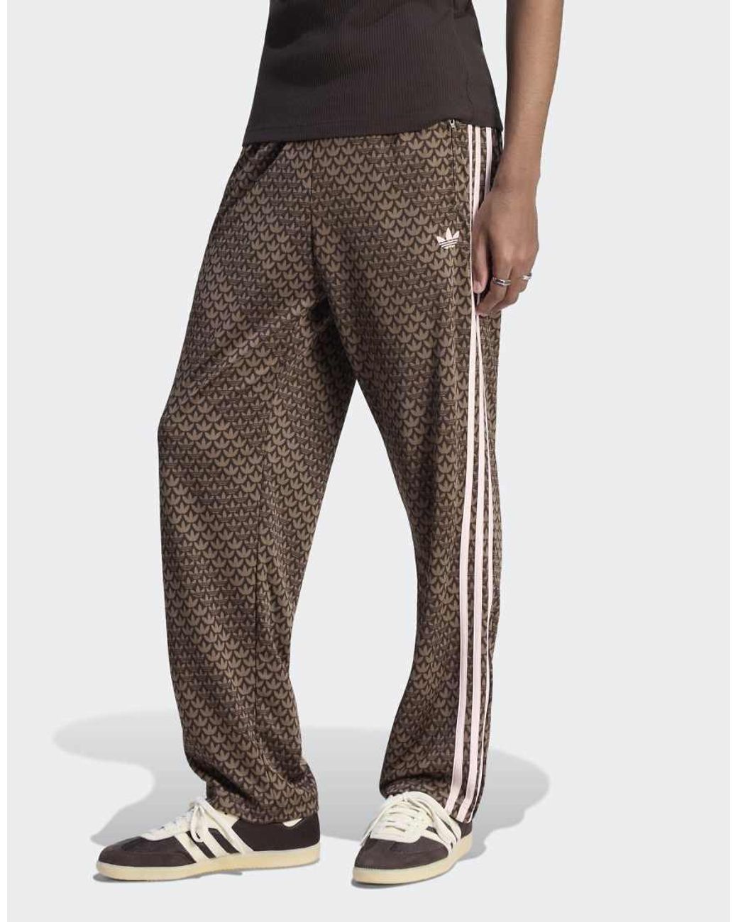 Adidas Originals Brown Firebird Loose Monogram Track Pants for men