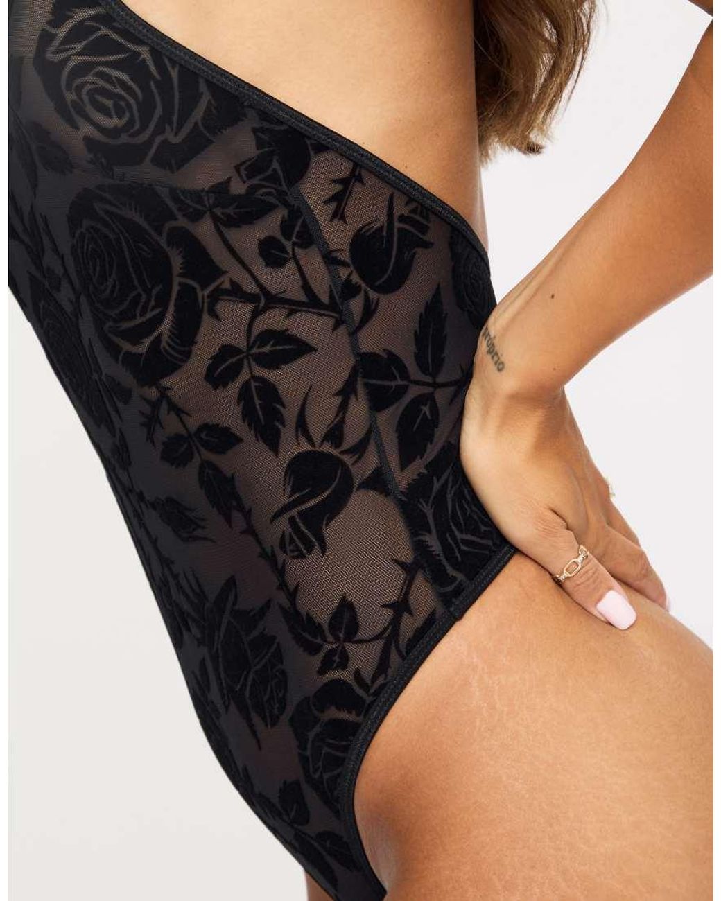 Ann Summers Black Crimson Craving Body
