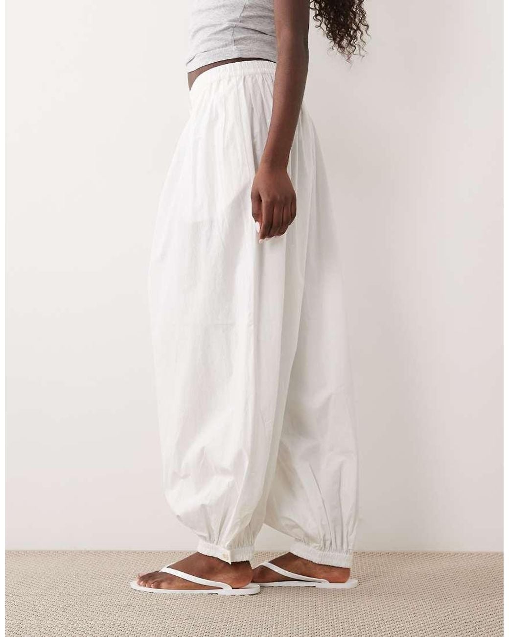 ARKET White Pure Cotton Balloon Pants