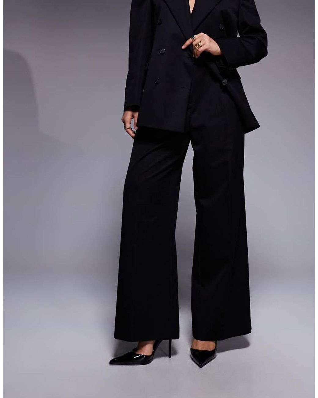 ASOS Blue Asos X The Sourced Collection Suit Trousers