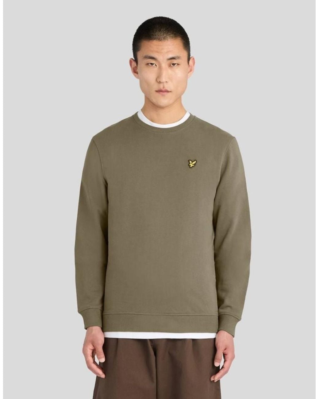 Lyle & Scott Green Mid Layers Crew Neck Sweatshirt for men