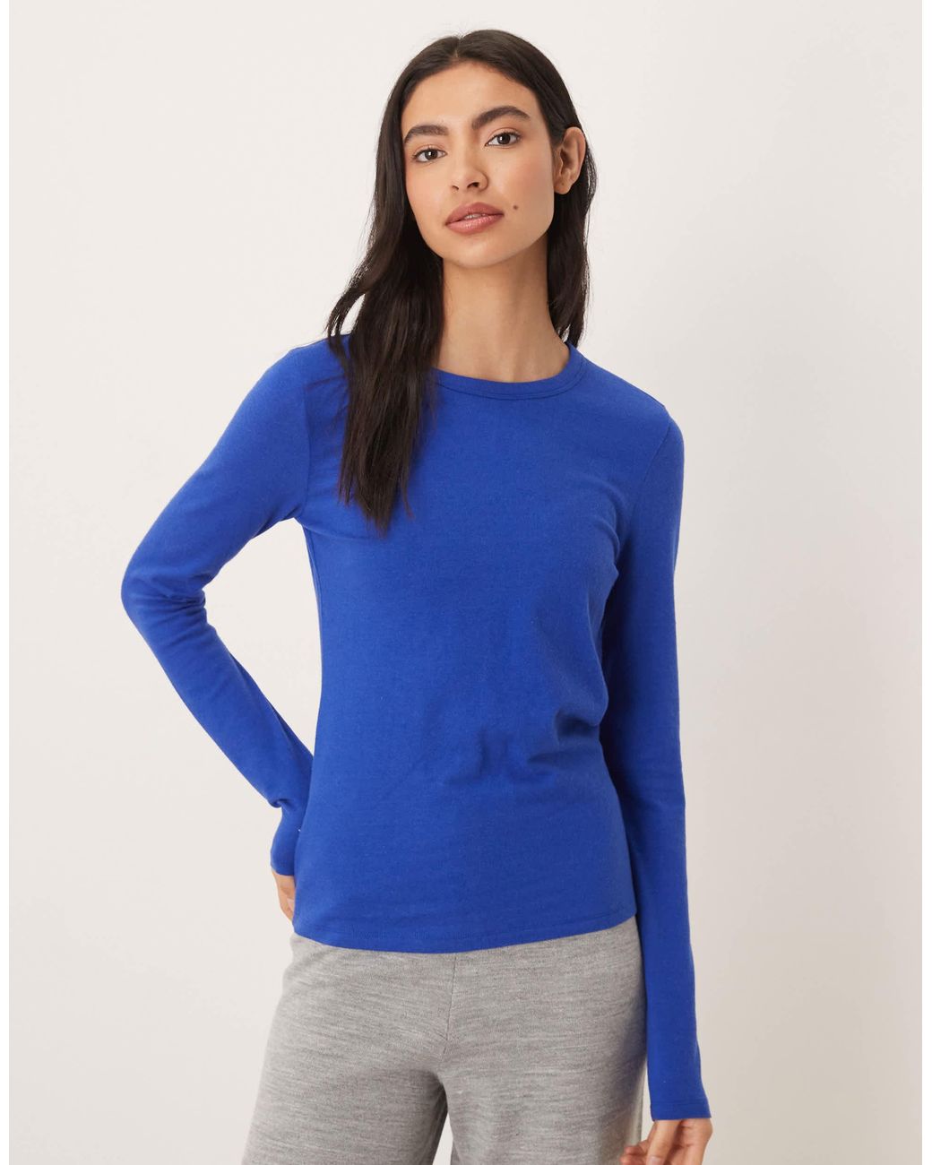 Abercrombie & Fitch Blue – langärmliges, weiches oberteil