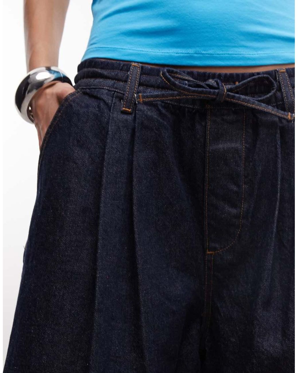 Collusion Blue Pull On Longline Jorts