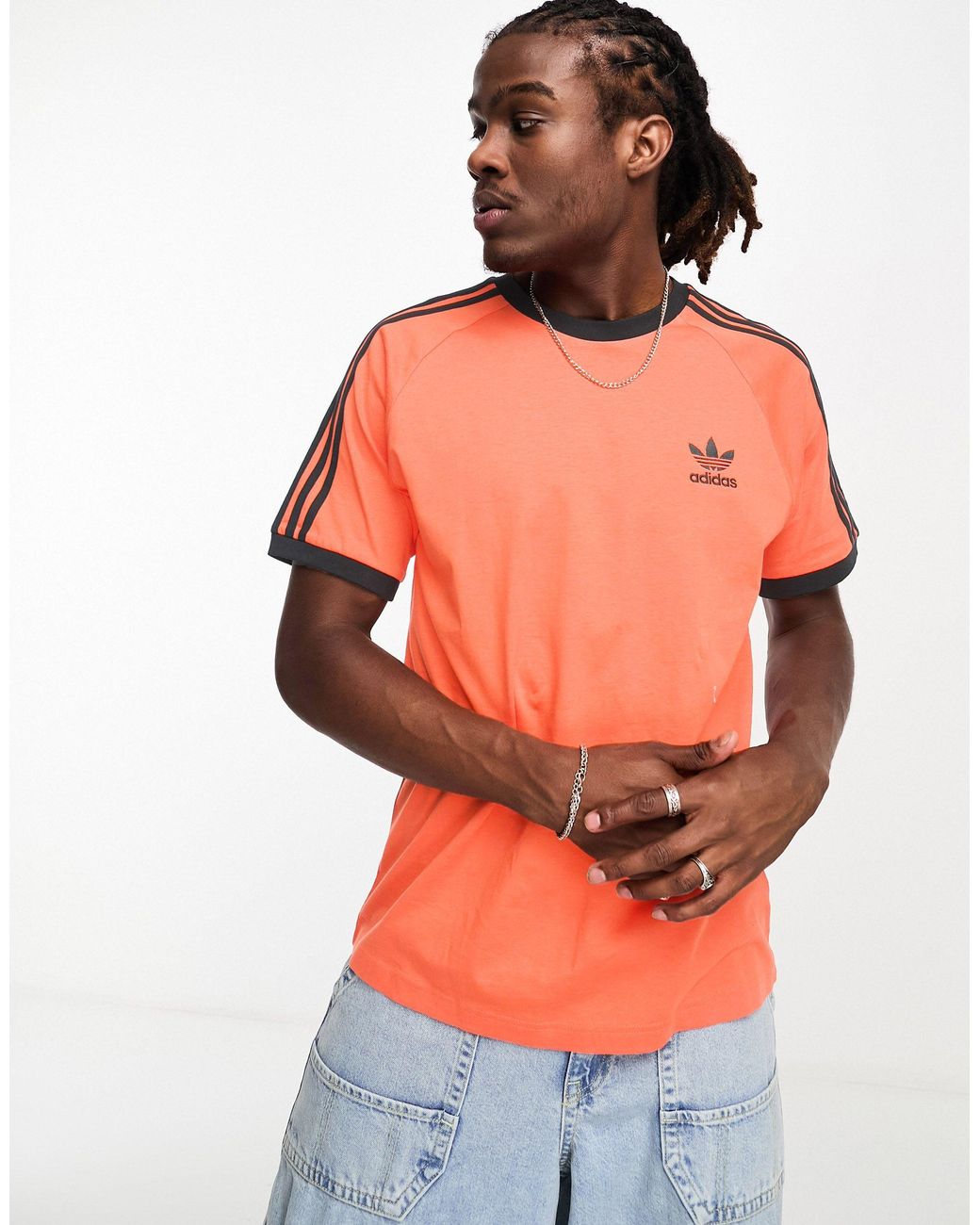 T-shirt à 3 bandes - impact adidas Originals pour homme en coloris Orange |  Lyst