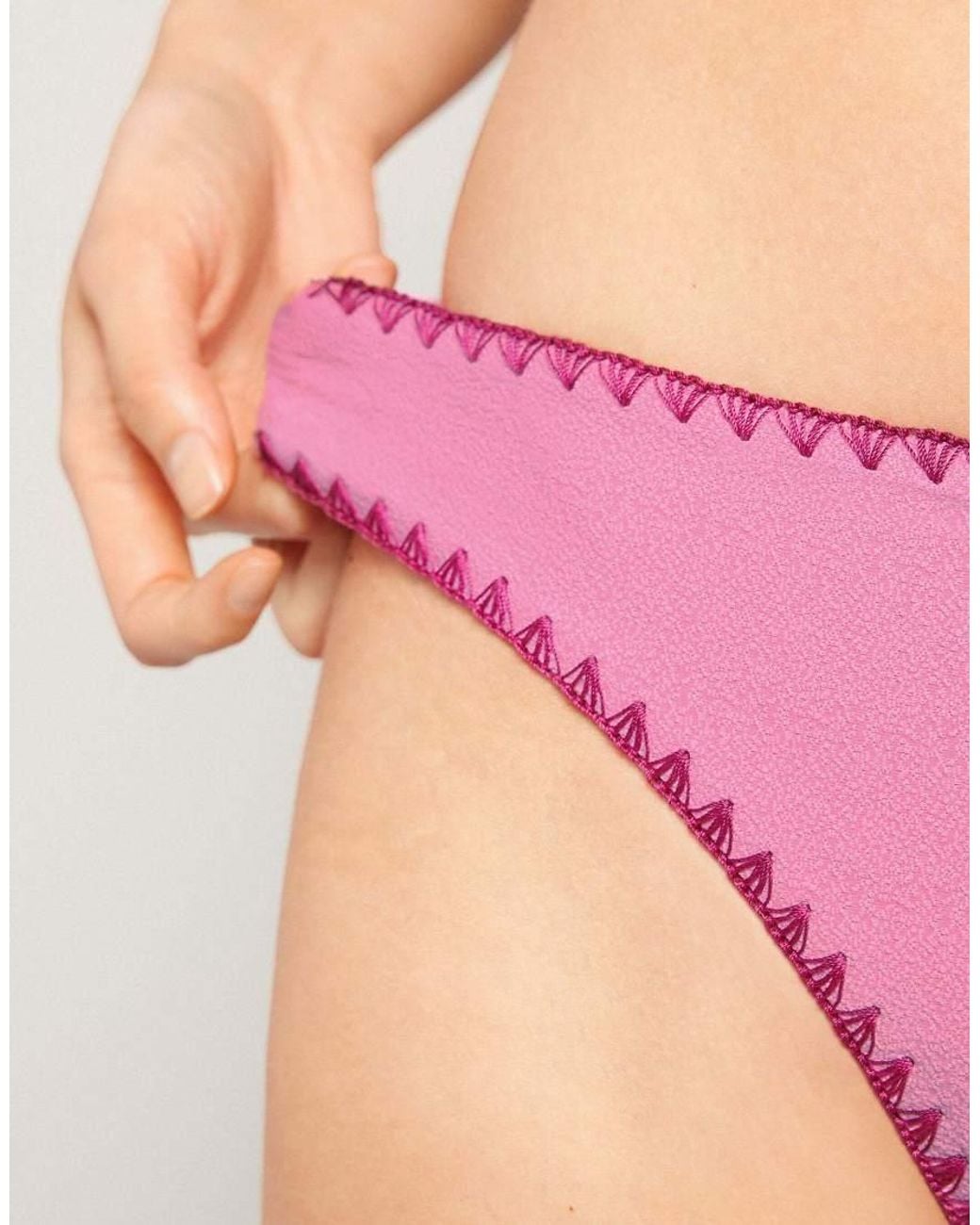Tezenis Purple Craft Touch Brazilian Bikini Bottoms