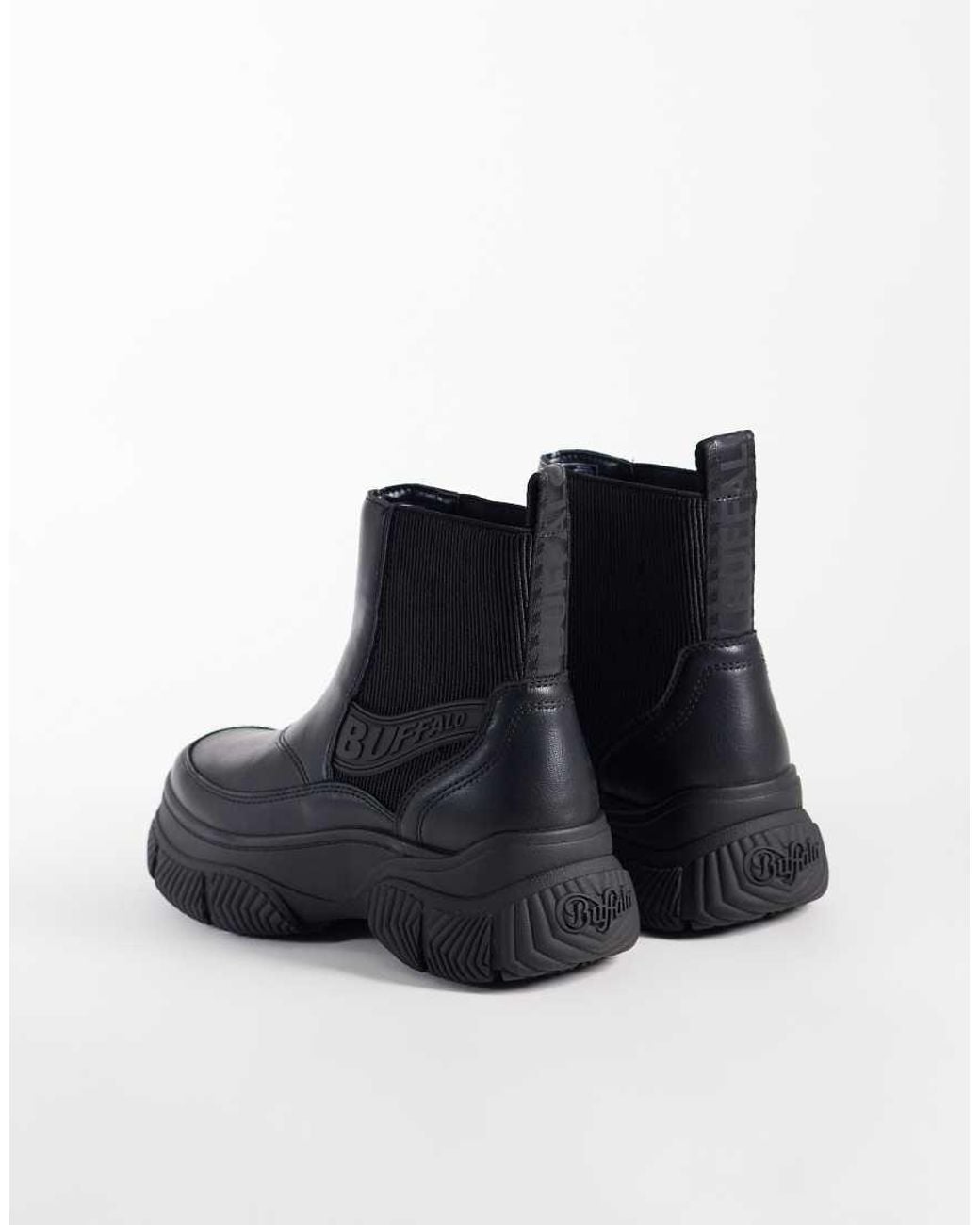 Buffalo Black Doozer Chelsea Boots