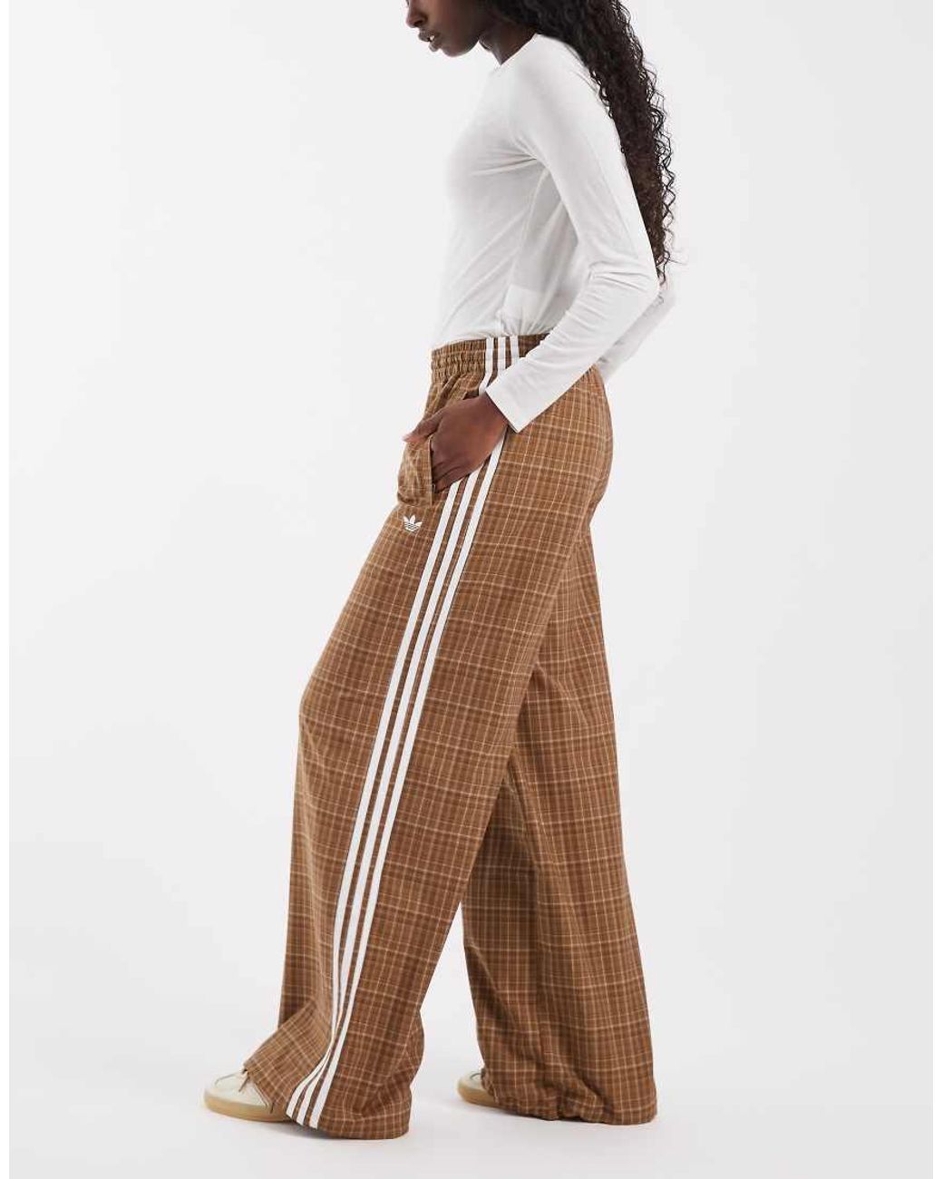 Adidas Originals Blue Check Track Bottoms