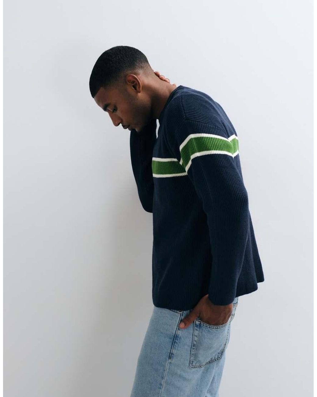 Huf Blue Winnfeild Knitted Jumper for men