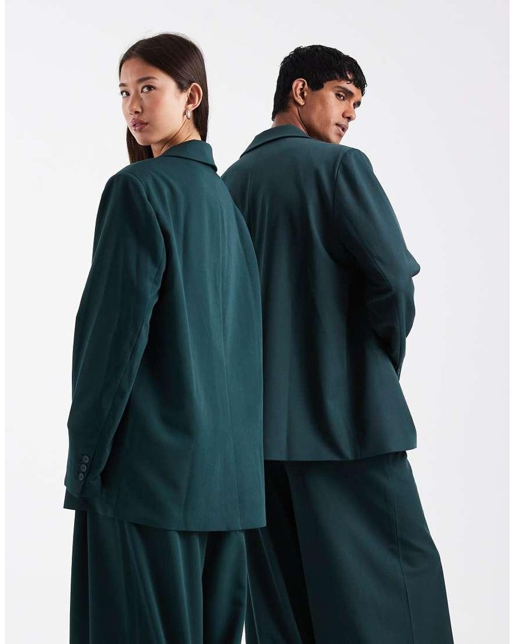 Collusion Blue Unisex Oversized Blazer Co-ord