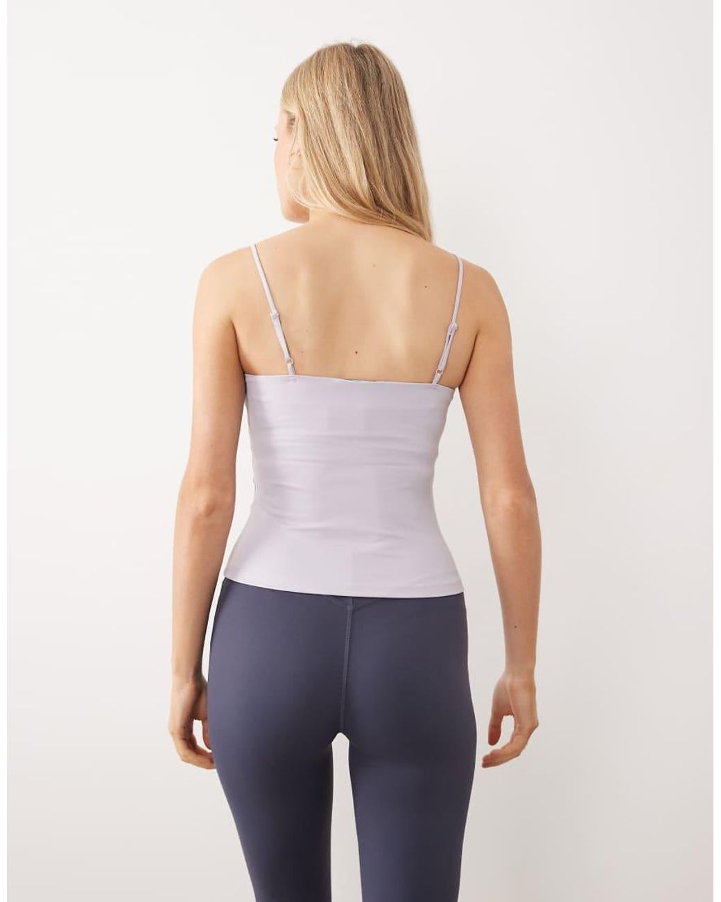 Gina Tricot Blue Soft Ruched Yoga Tank Top