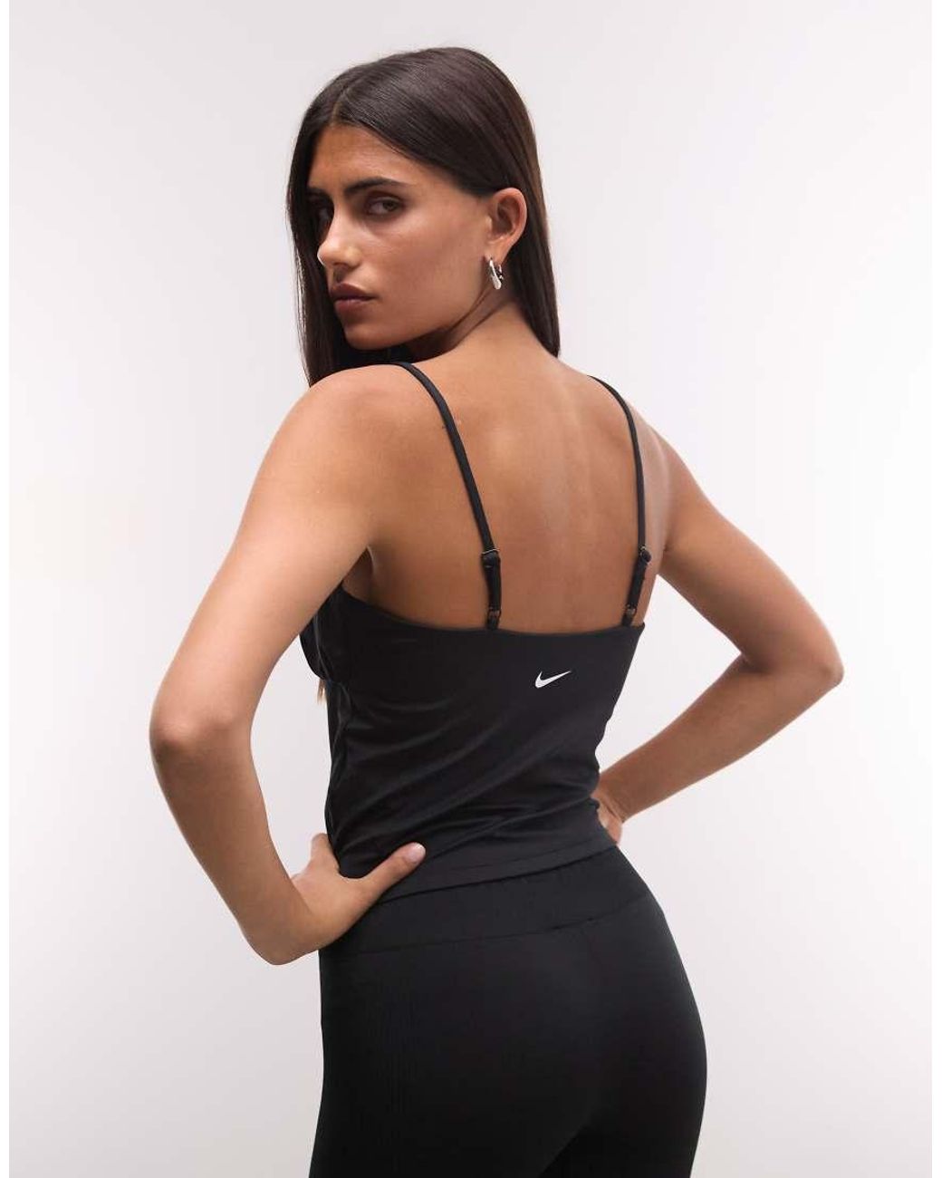 Nike Black One Dri-fit Ruched Tank