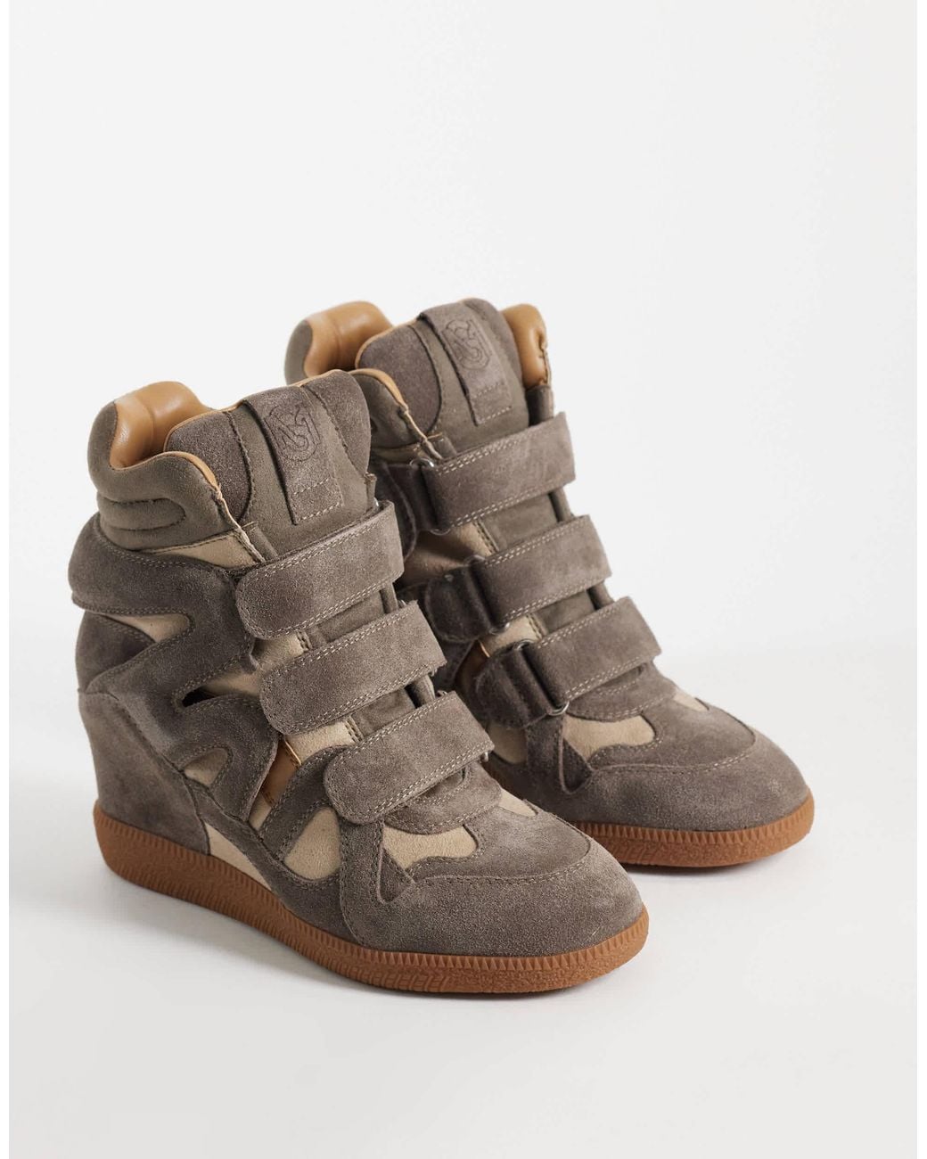 Steve Madden Brown Mavis Wedge Trainers