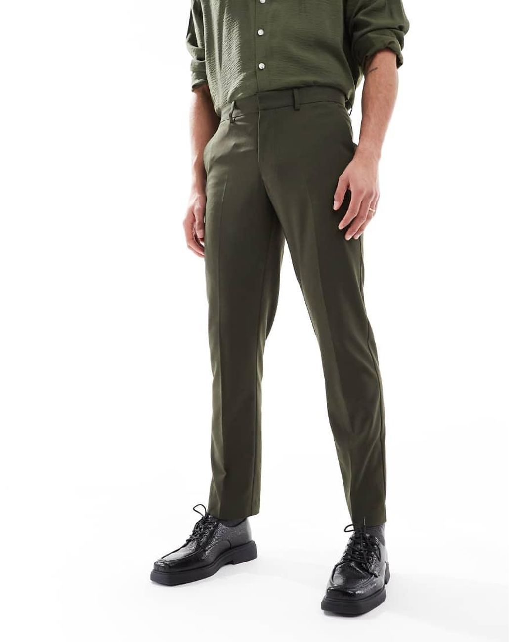 ASOS Green Slim Suit Trousers for men
