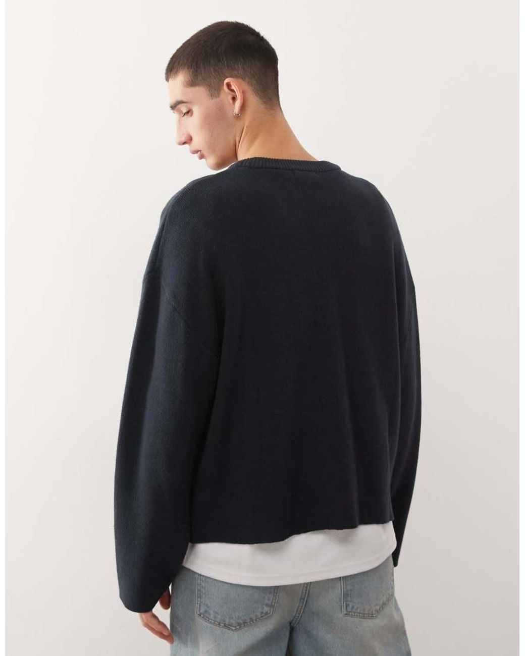 Jersey De Corte Cuadrado Extragrande De Weekday de hombre de color Blue