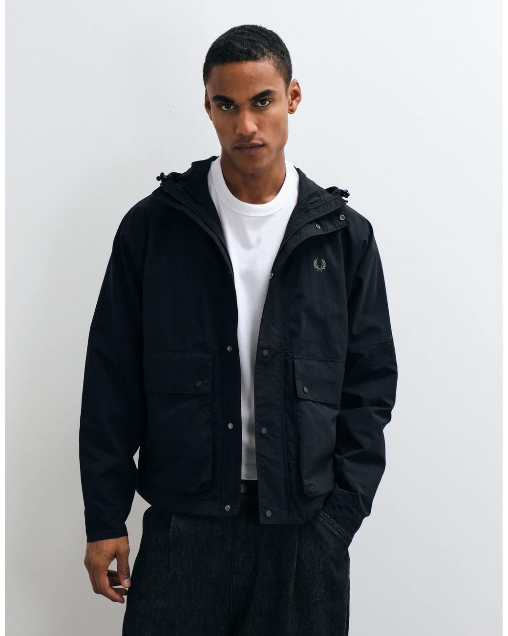 Fred Perry Kurzer ripstop-parka in Blue für Herren