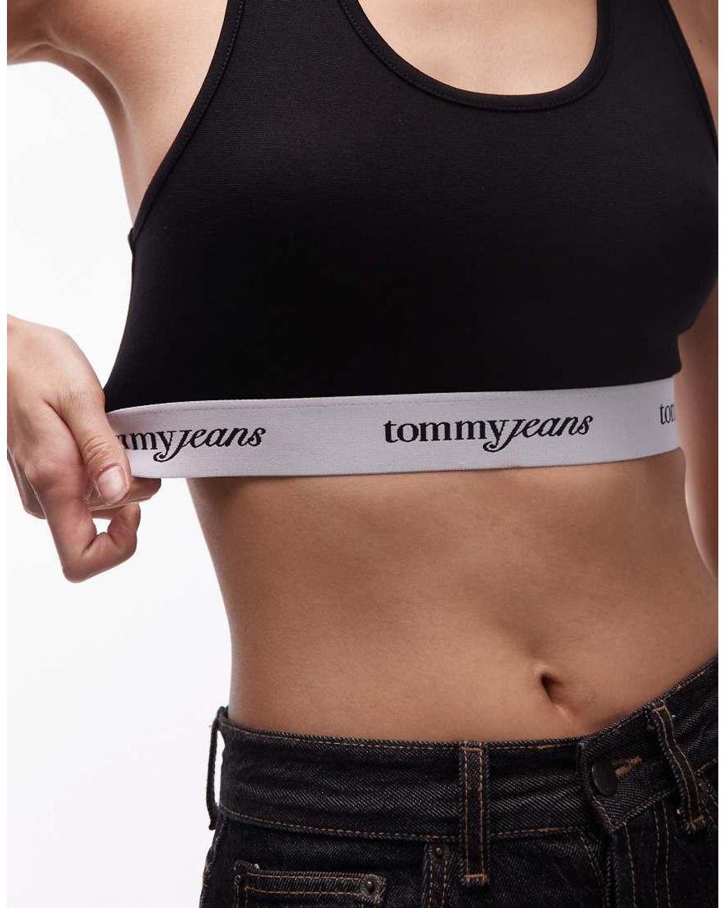 Tommy Hilfiger Black Logo Tape Bralette