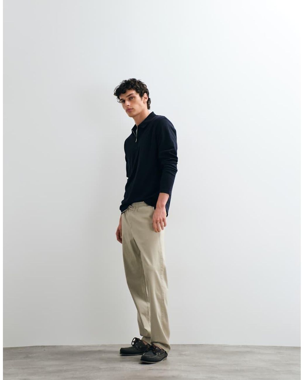 Jack & Jones Blue Straight Fit Drawstring Trousers for men