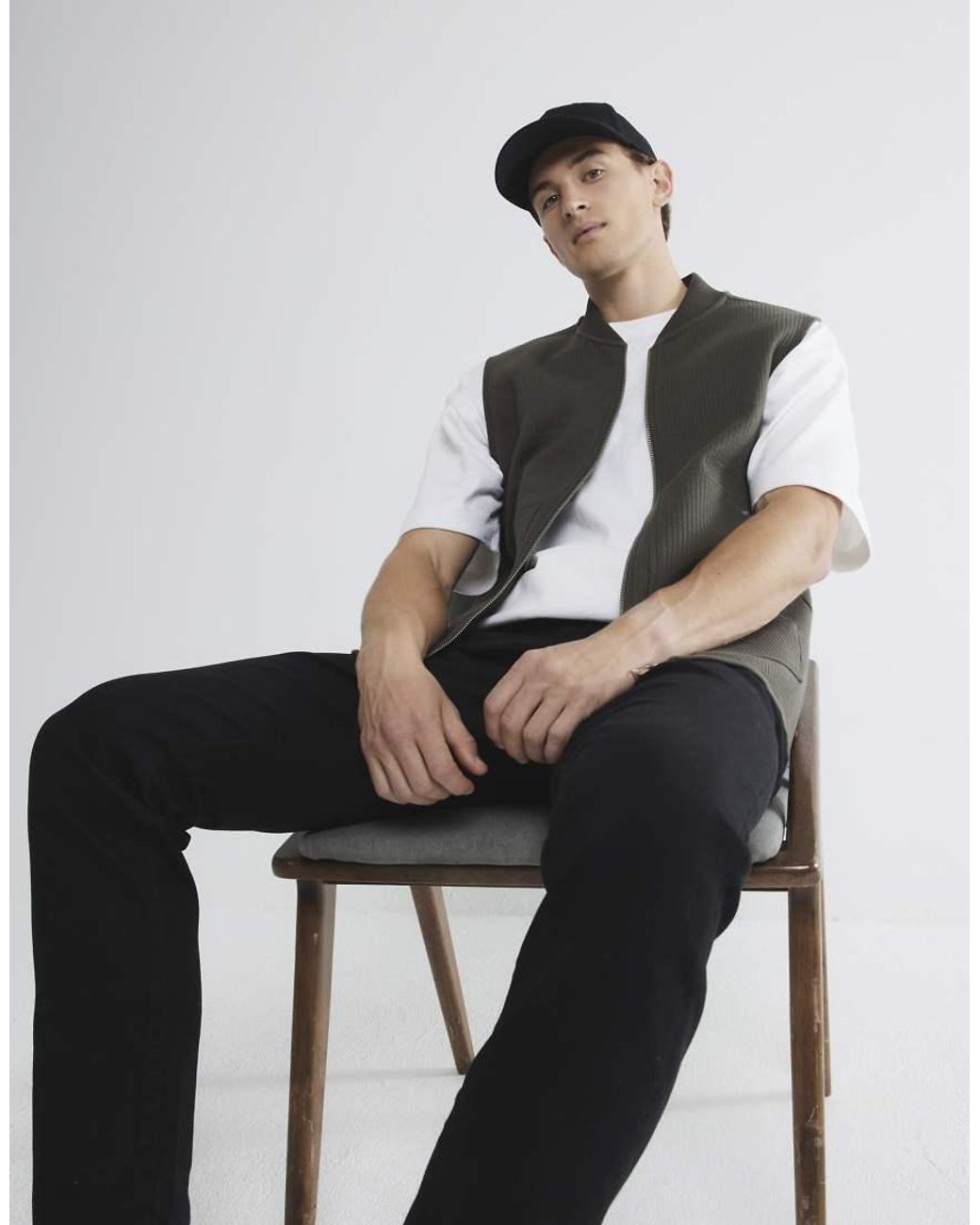 River Island White Skinny Fit Stretch Jeans for men