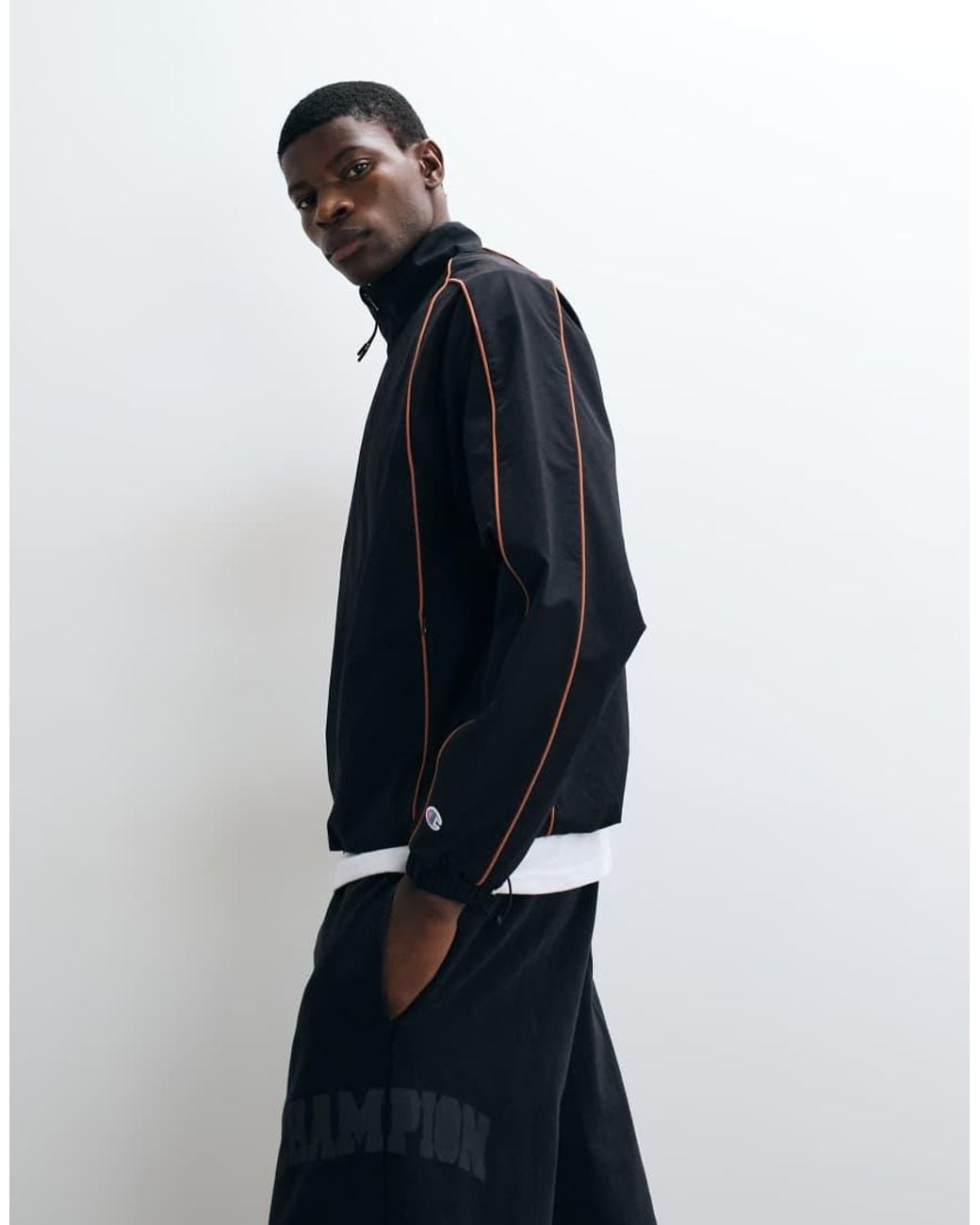 Champion Black Future Memories Oversized Full Zip Jacket for men