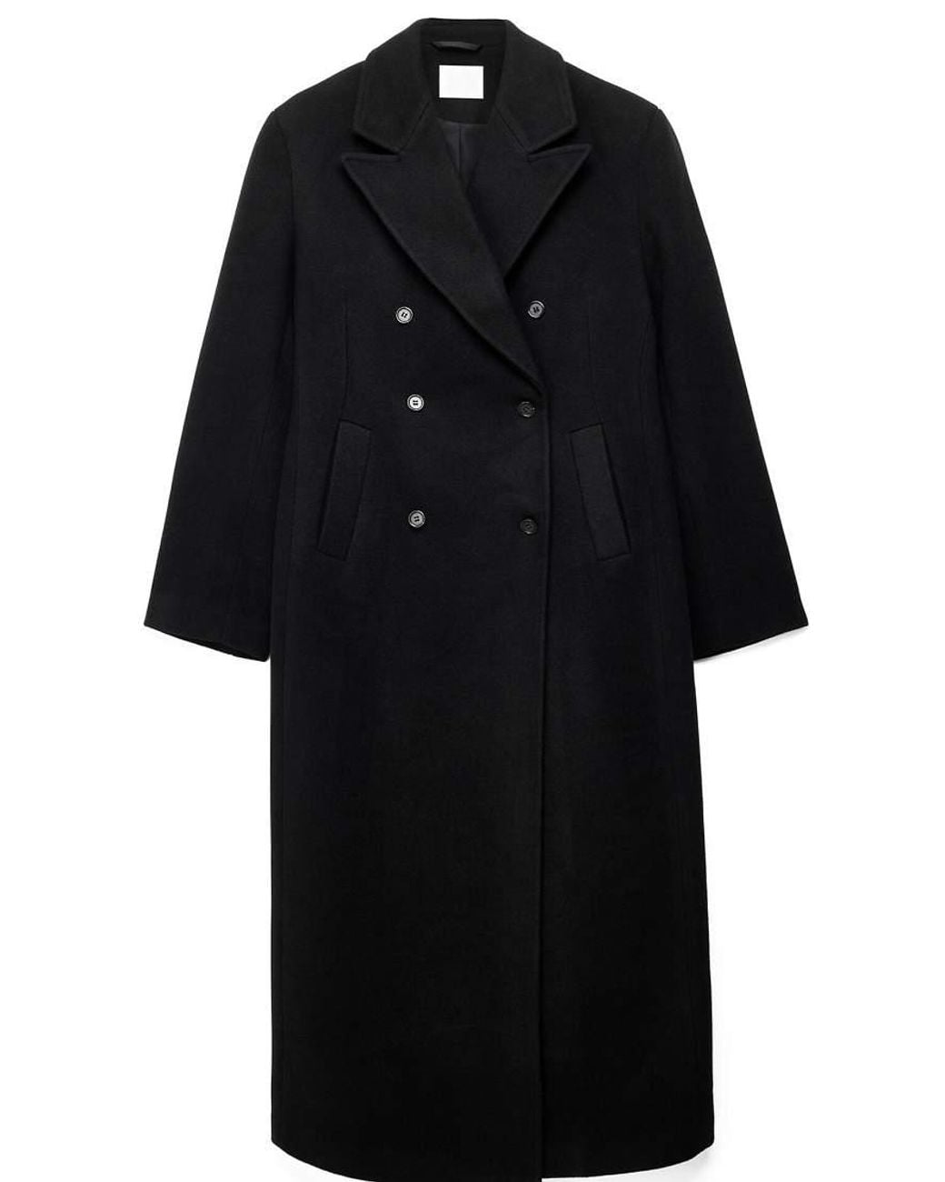 NA-KD Black Double Breasted Coat