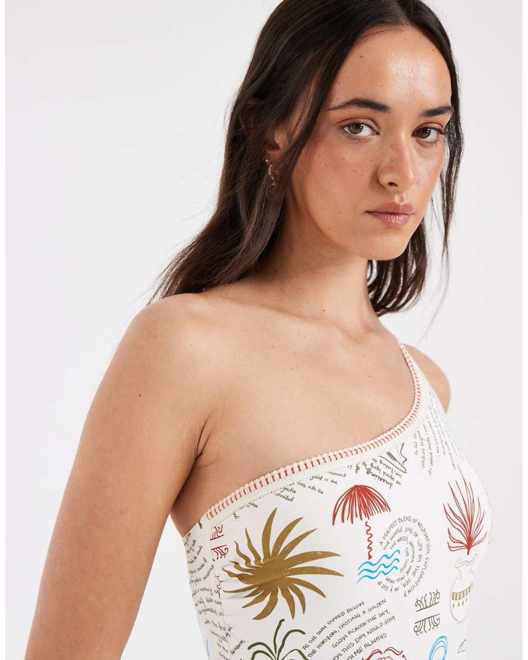 Never Fully Dressed White One Shoulder Swimsuit