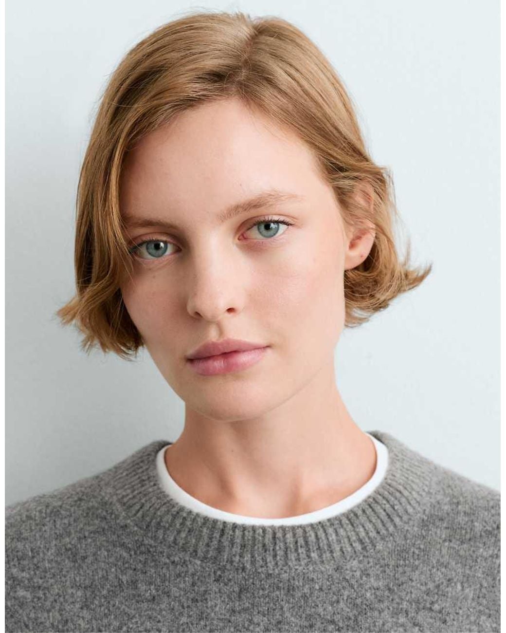 Oysho Gray Knit Round-neck Jumper