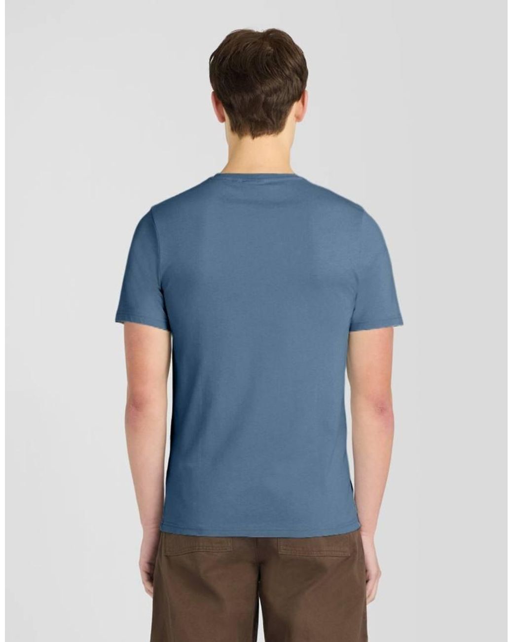 Lyle & Scott Blue Ss T-Shirts Plain T-Shirt for men