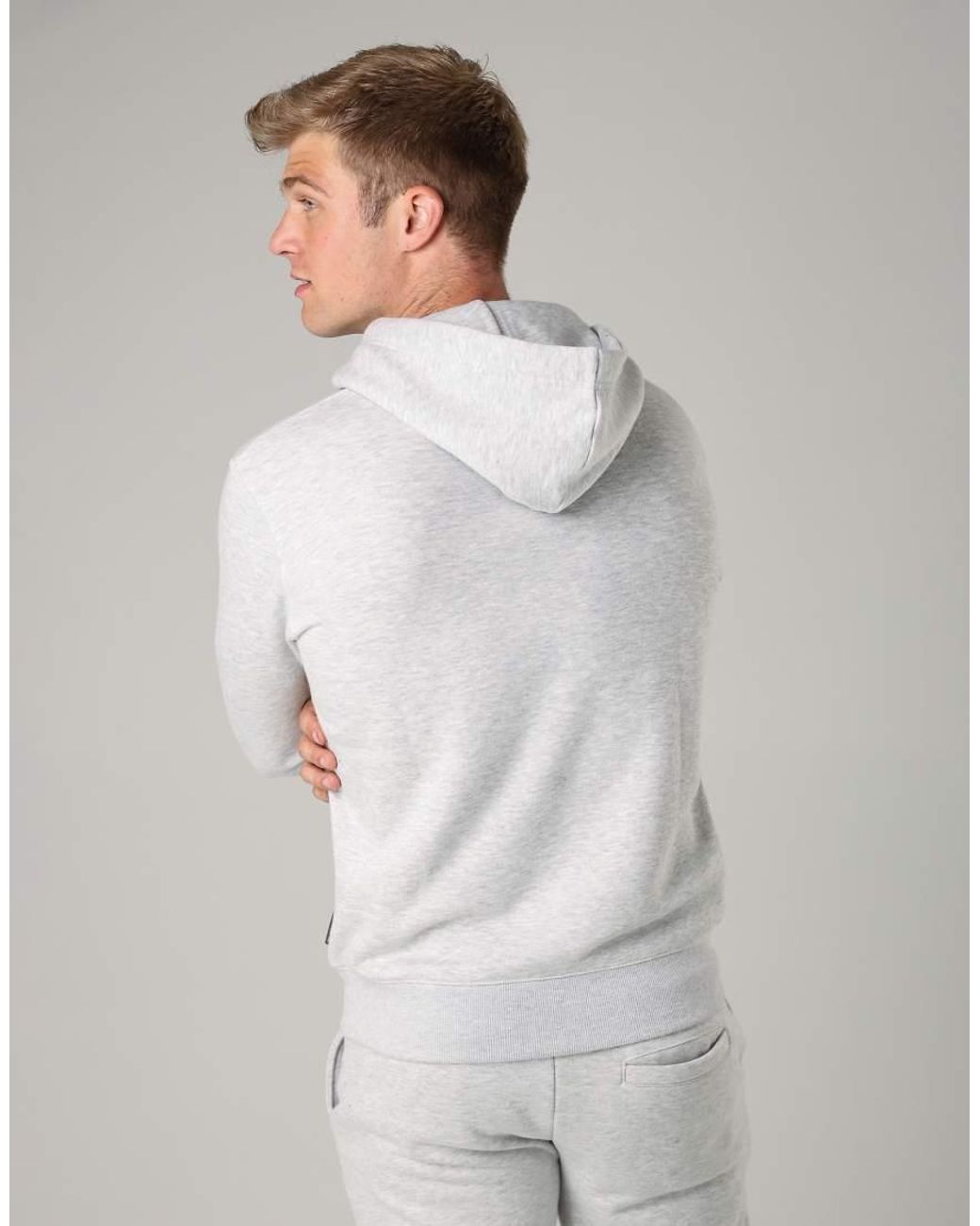 French Connection Gray Cotton Blend Hoody for men