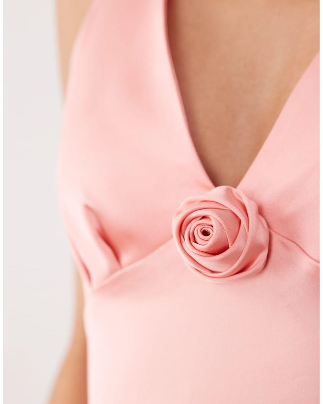 Vero Moda Pink Sleeveless Satin Maxi Dress