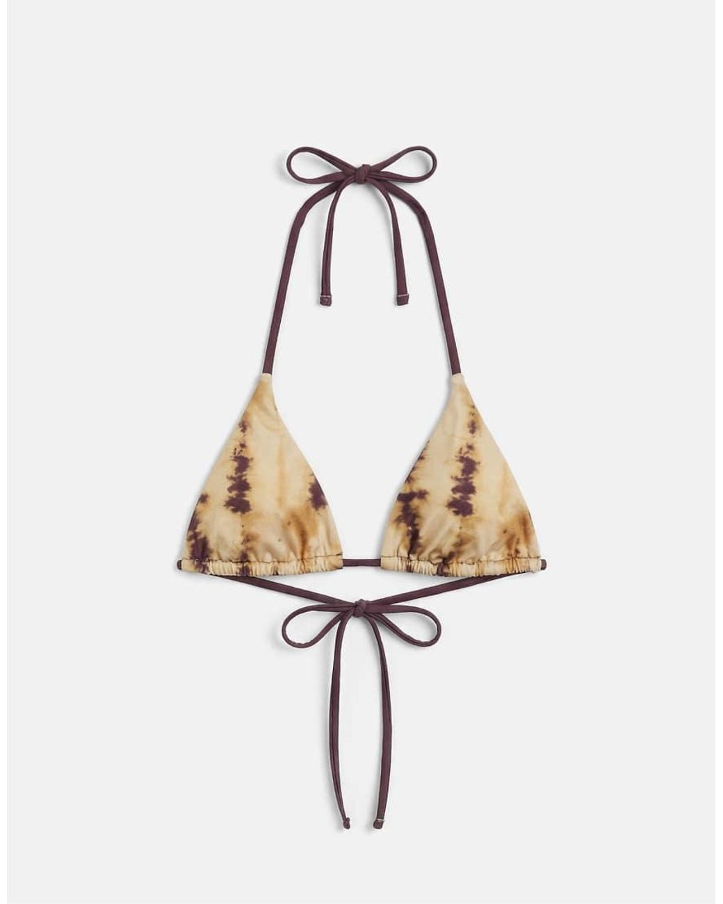 Pull&Bear Blue Triangle Tie-dye Bikini Top