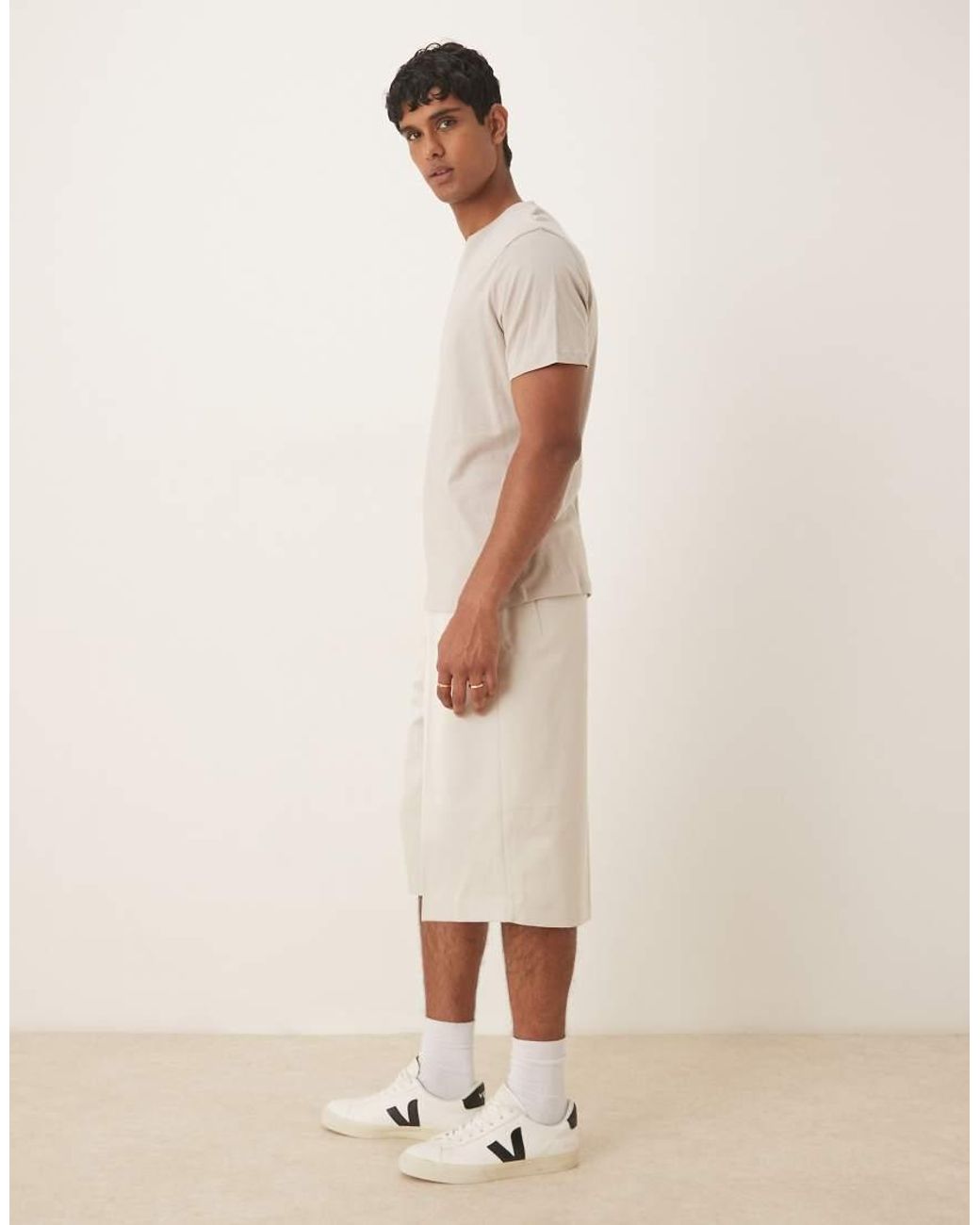 ASOS Natural Smart Co-ord Oversized Bermuda Shorts for men