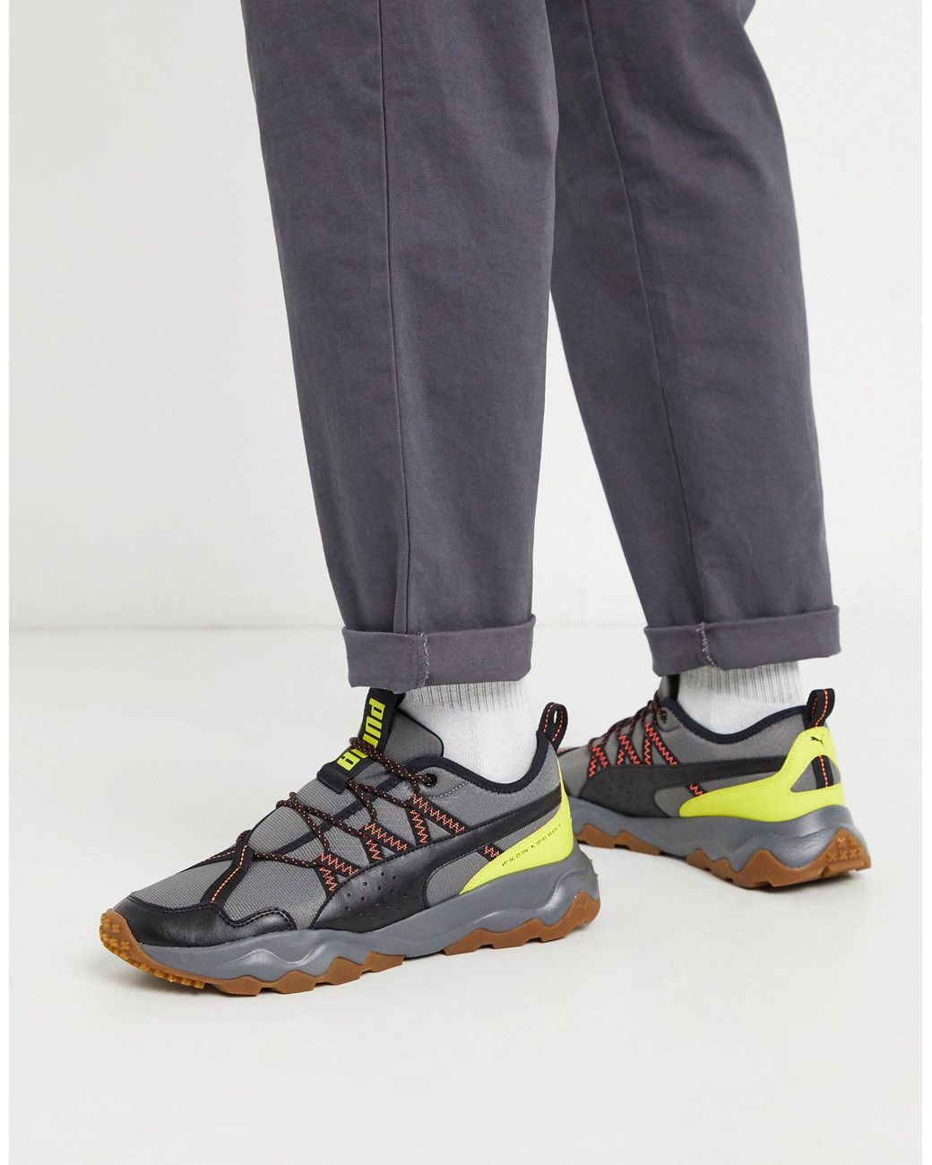 PUMA Ember Trail Running Shoes in Grey for Men | Lyst Canada