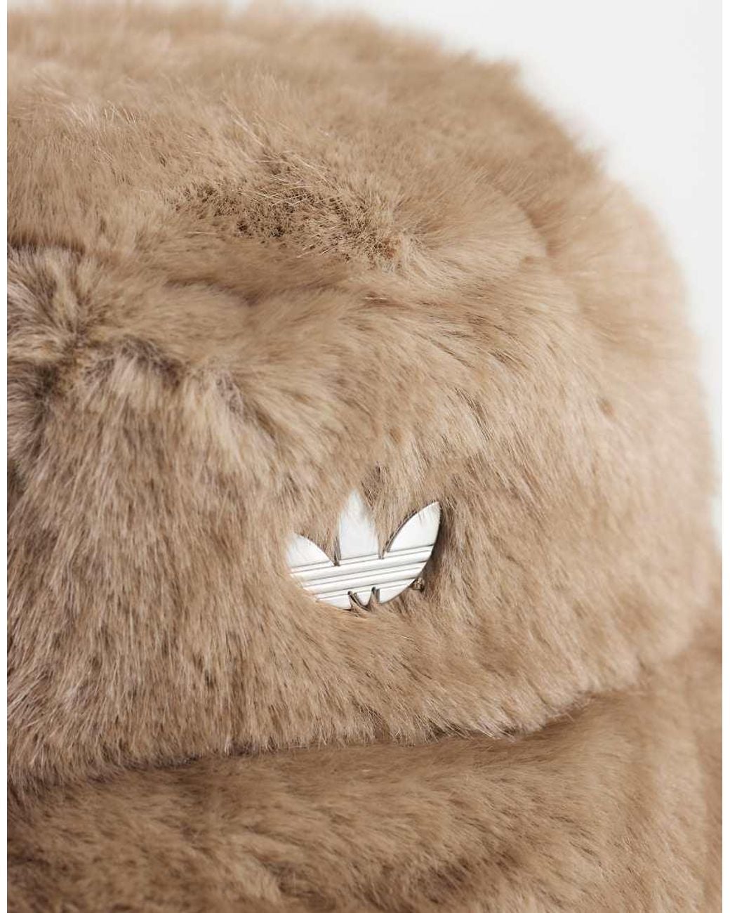 Adidas Originals Natural Faux Fur Bucket Hat