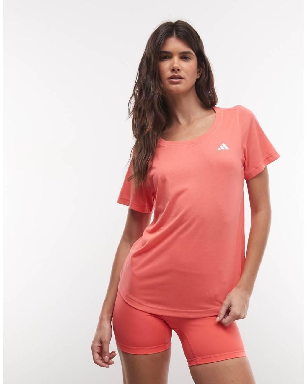 Adidas Originals Red Adidas Training Optime Essentials T-Shirt