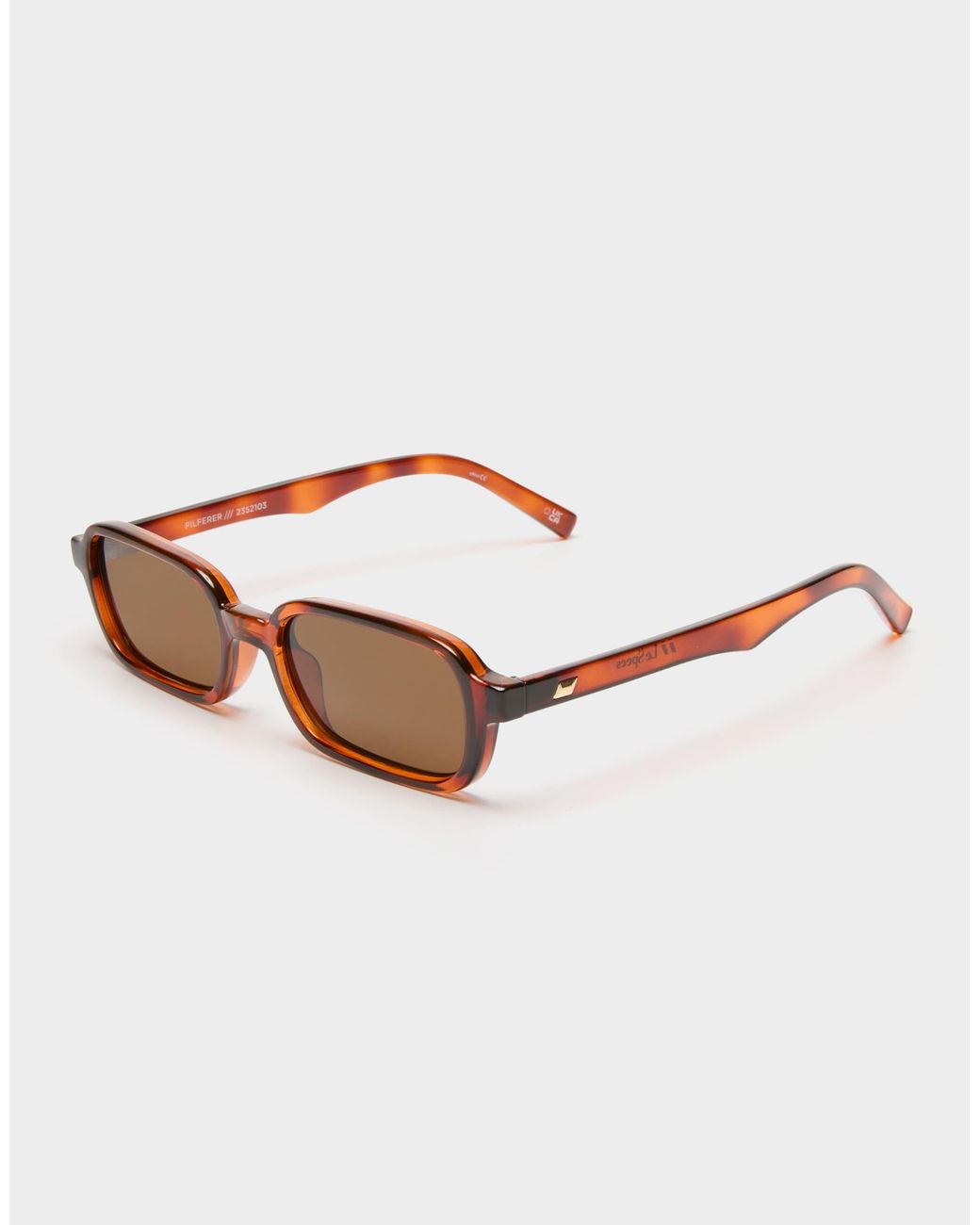 Le Specs Brown – pilferer – rechteckige sonnenbrille