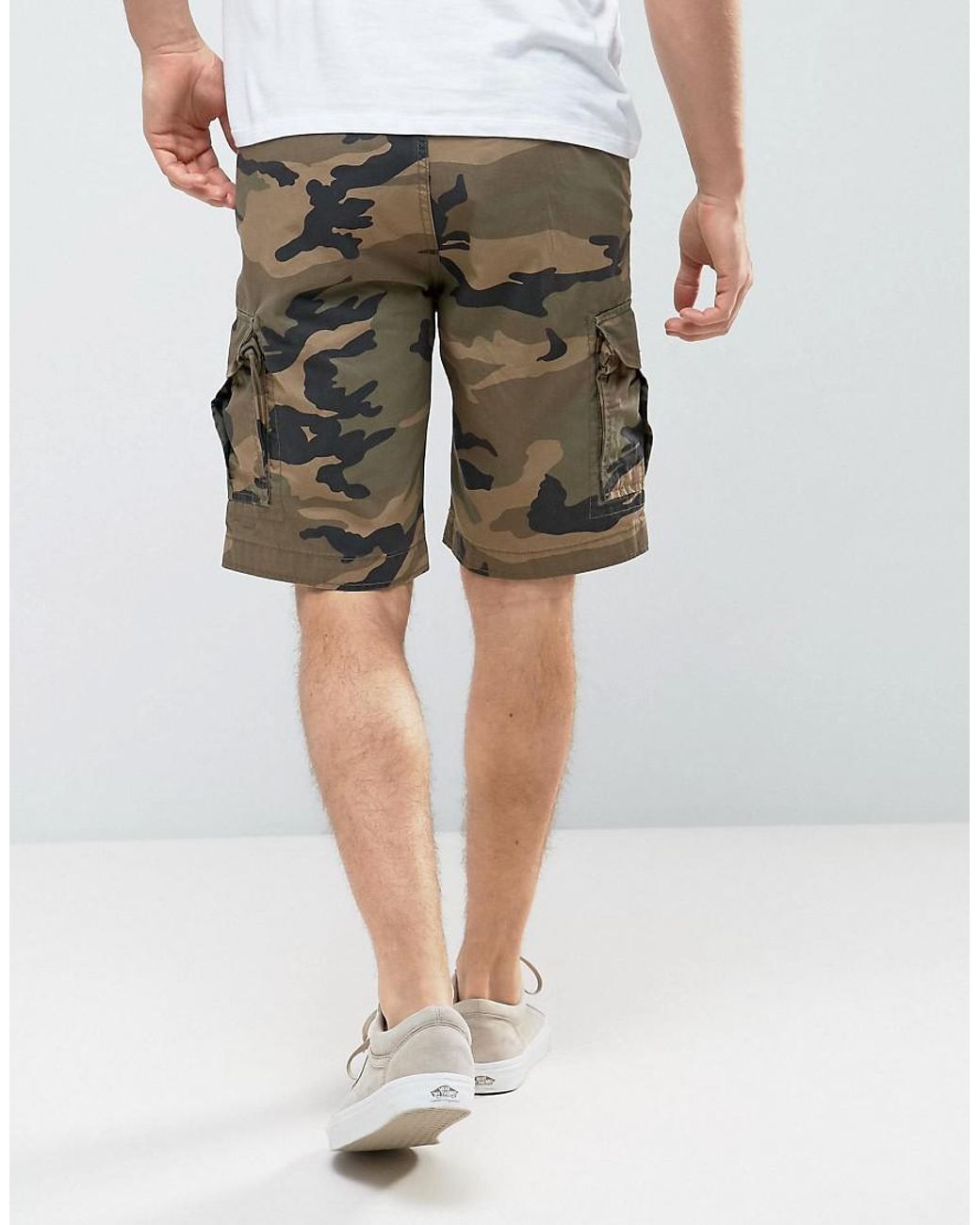 Jack & Jones Intelligence Cargo Shorts In Loose Fit In Camo in Green for  Men | Lyst