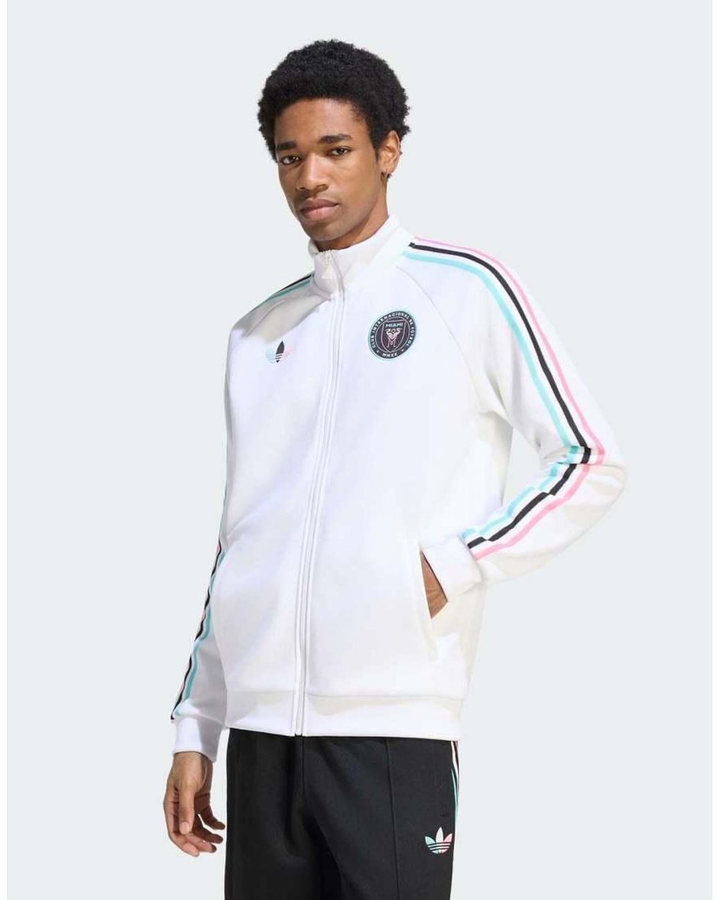 Adidas Originals White Inter Miami Cf Originals Track Top for men