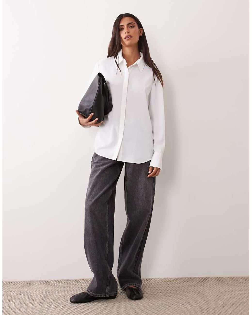 Mango White Classic Shirt