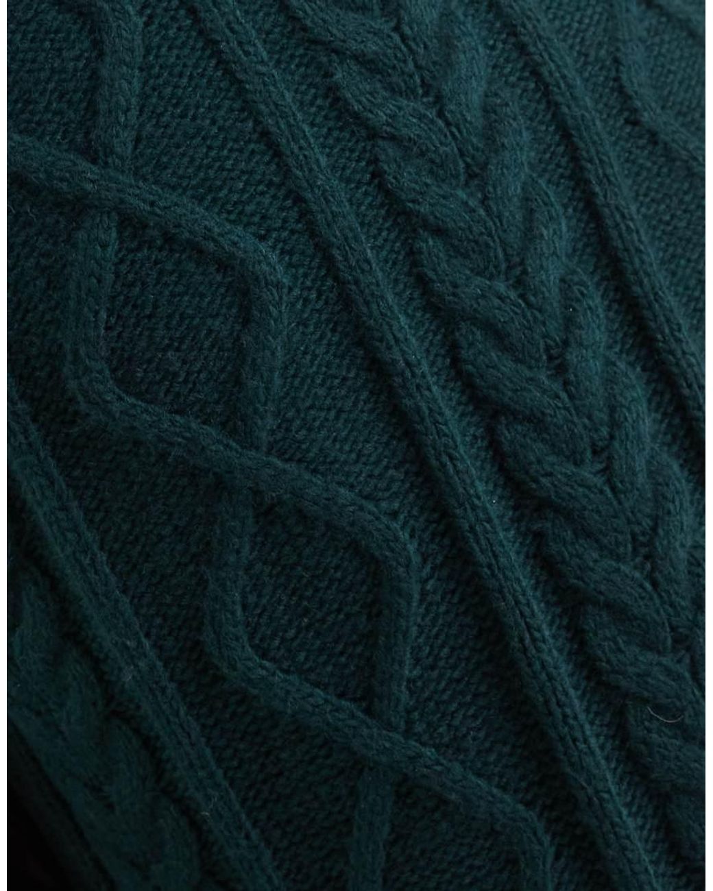 New Look Blue Raglan Cable Knit Jumper