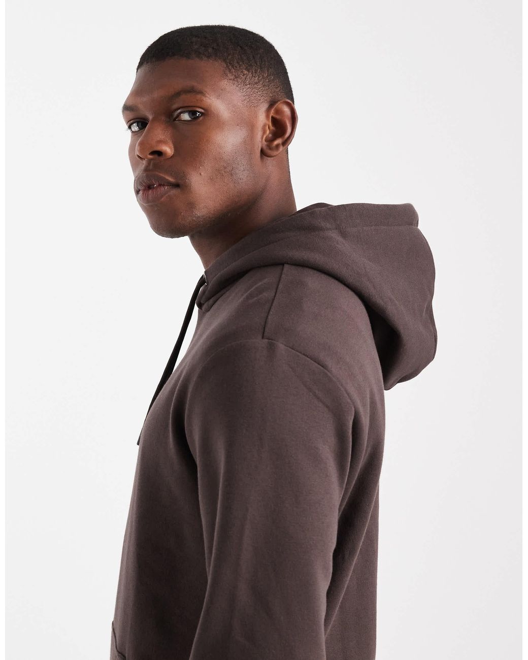 Only & Sons – schmaler kapuzenpullover in Brown für Herren