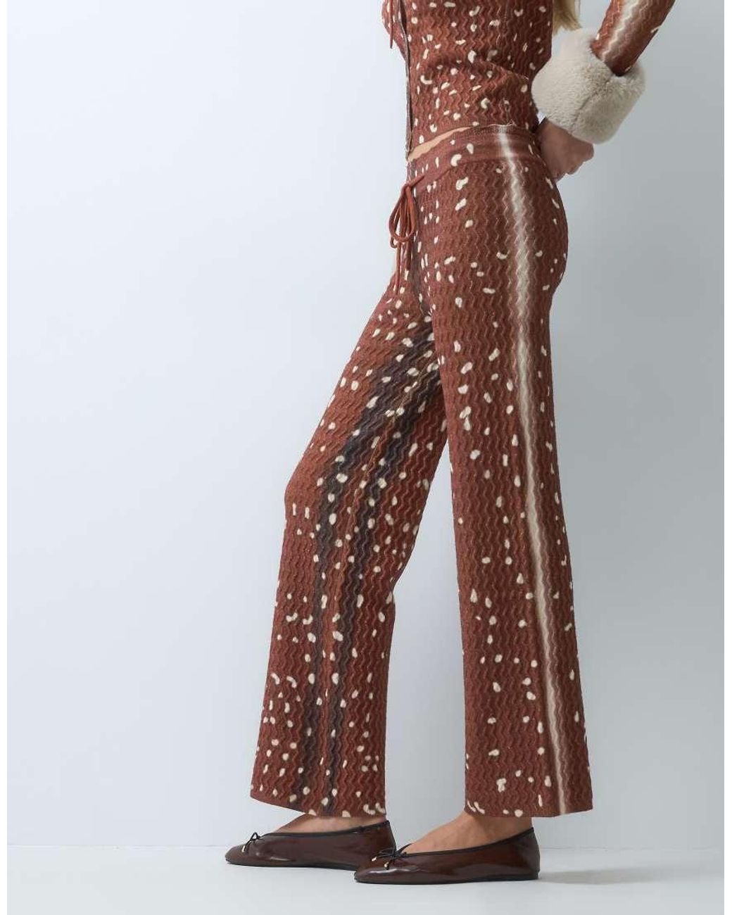 House Of Sunny White peggy Knitted Pants