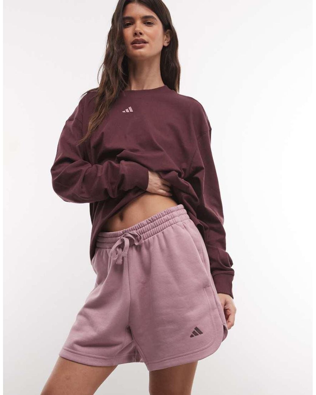 Adidas Originals Purple Three Stripes Studios Shorts
