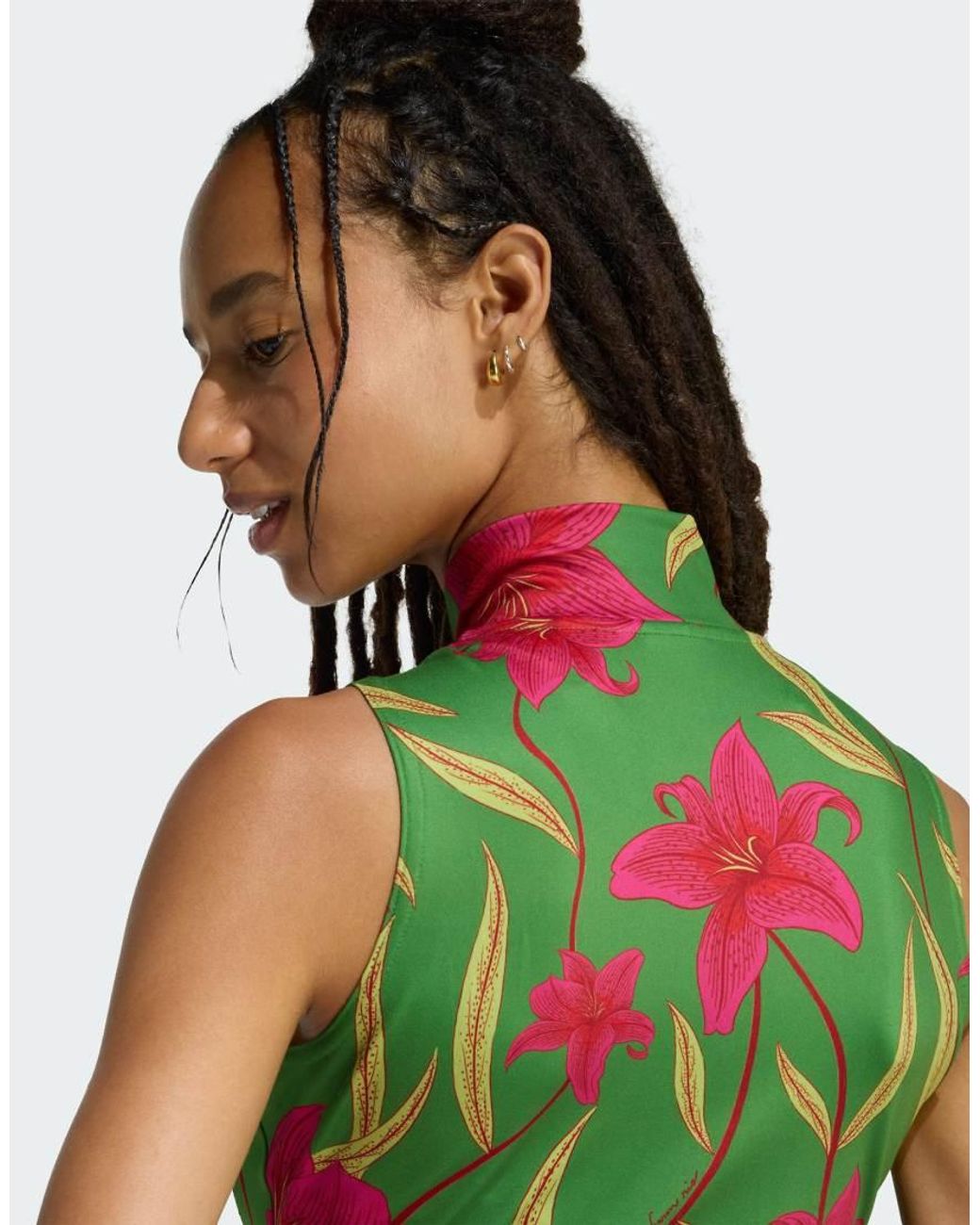 Adidas Originals Green Adidas X Farm Rio Bodysuit